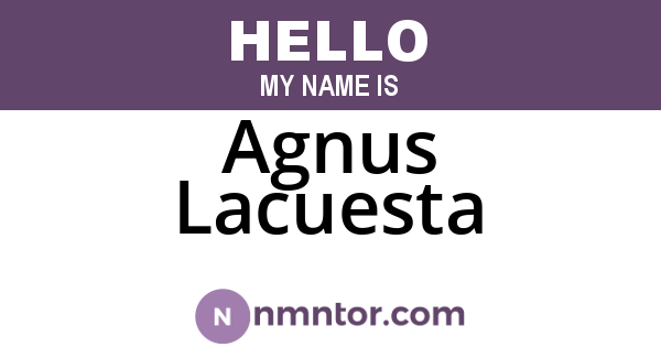 Agnus Lacuesta