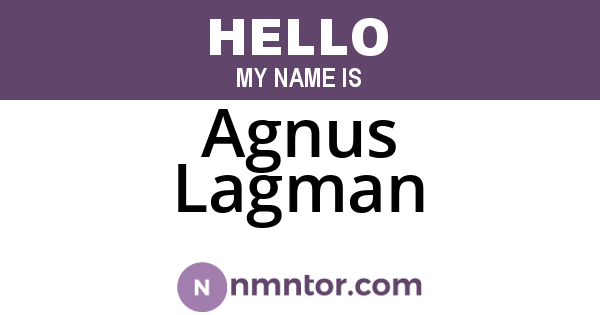 Agnus Lagman