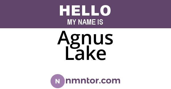 Agnus Lake