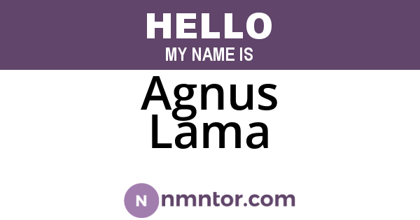 Agnus Lama