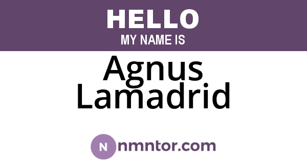 Agnus Lamadrid
