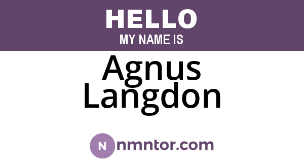 Agnus Langdon