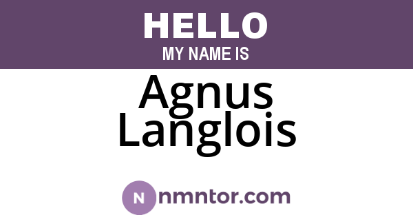 Agnus Langlois