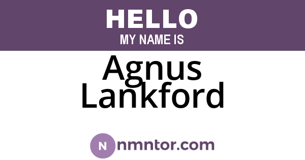 Agnus Lankford