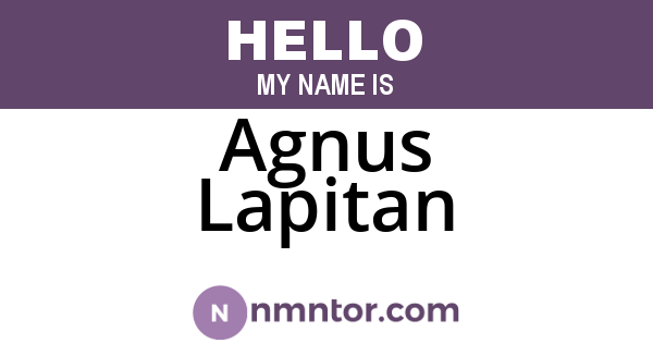 Agnus Lapitan