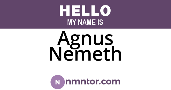 Agnus Nemeth