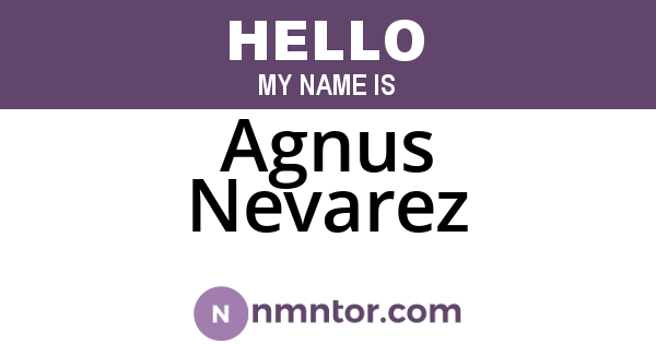 Agnus Nevarez