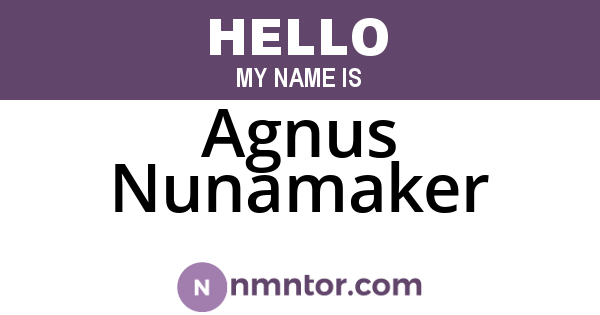 Agnus Nunamaker
