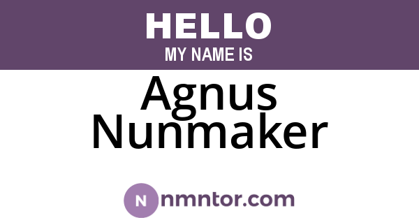Agnus Nunmaker
