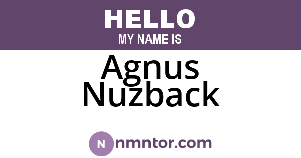Agnus Nuzback