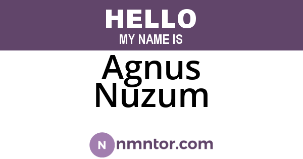 Agnus Nuzum