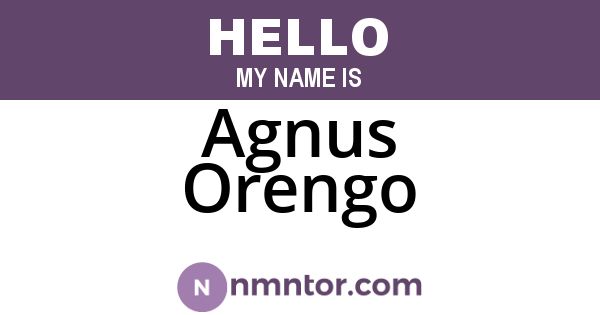 Agnus Orengo