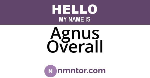 Agnus Overall
