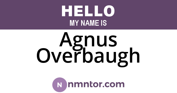 Agnus Overbaugh