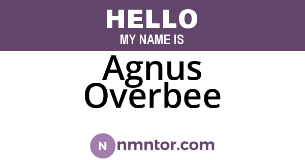 Agnus Overbee