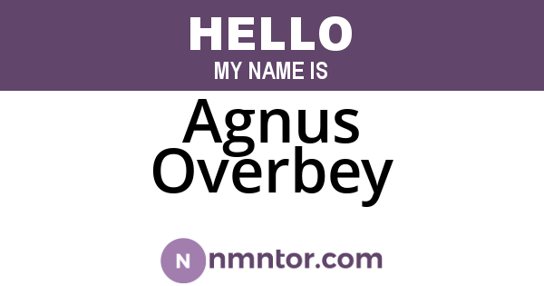 Agnus Overbey