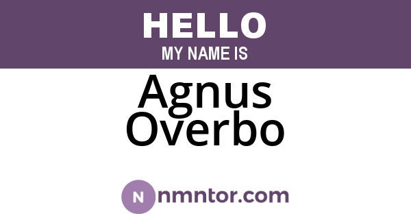 Agnus Overbo