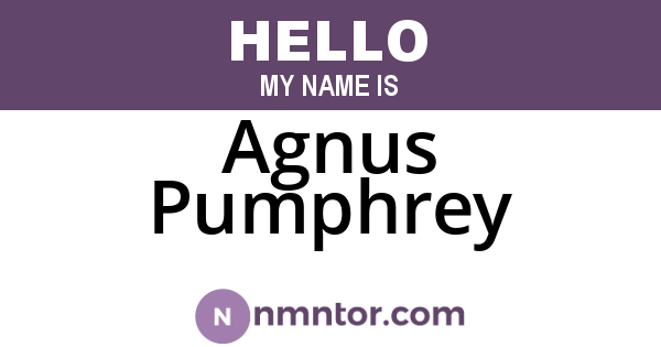 Agnus Pumphrey