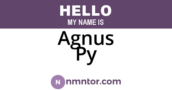 Agnus Py