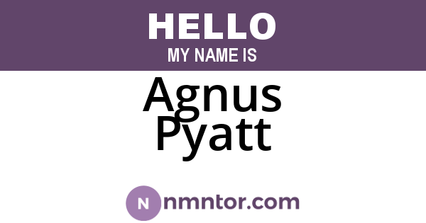 Agnus Pyatt
