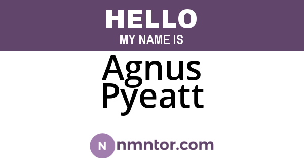Agnus Pyeatt