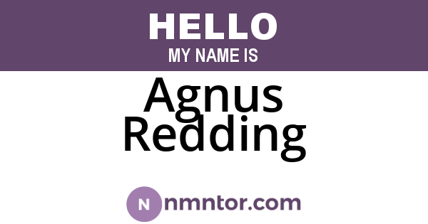 Agnus Redding