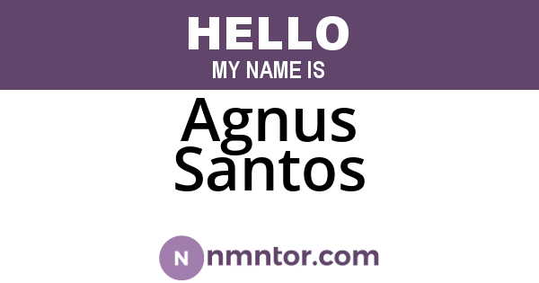 Agnus Santos