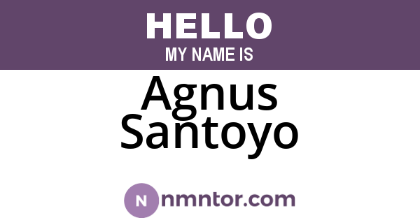 Agnus Santoyo
