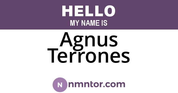 Agnus Terrones