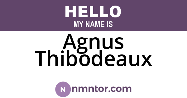 Agnus Thibodeaux