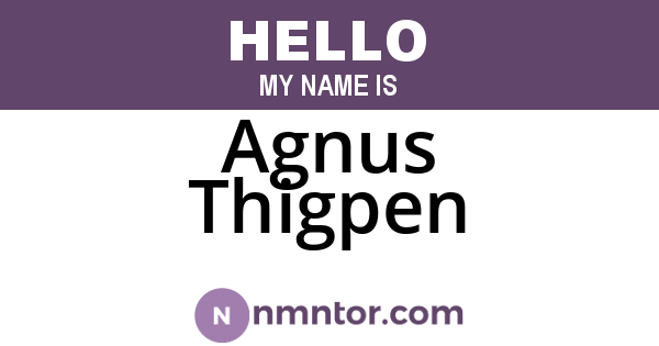 Agnus Thigpen