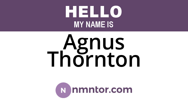 Agnus Thornton