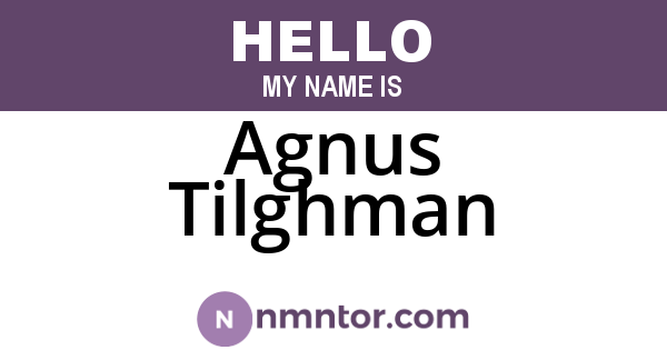 Agnus Tilghman