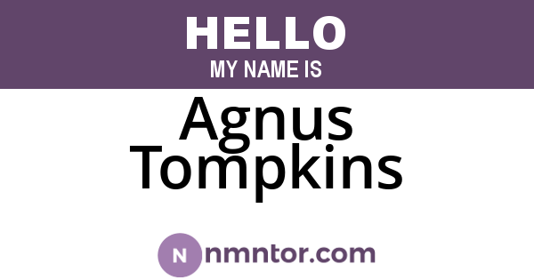 Agnus Tompkins