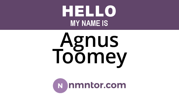 Agnus Toomey