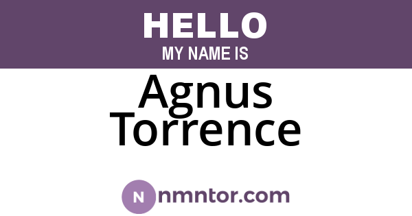 Agnus Torrence