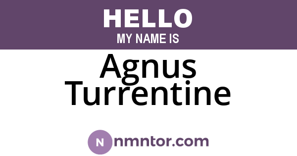 Agnus Turrentine
