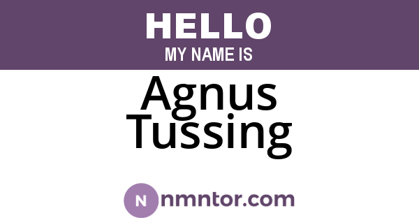 Agnus Tussing