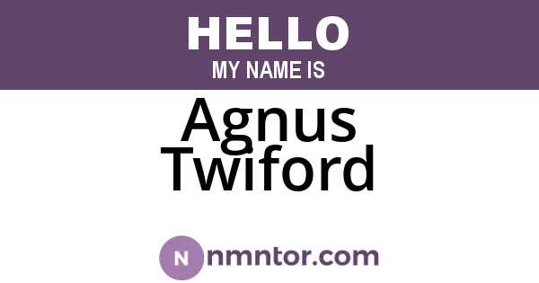 Agnus Twiford