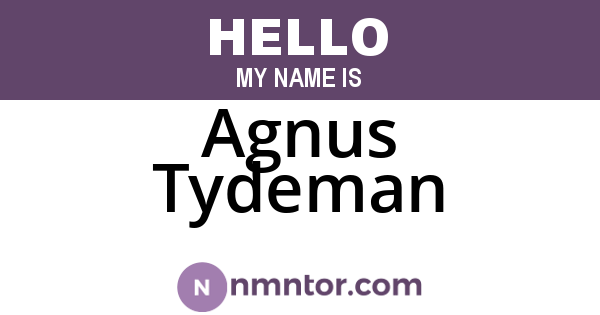 Agnus Tydeman