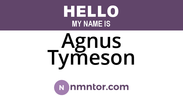 Agnus Tymeson