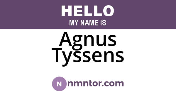 Agnus Tyssens