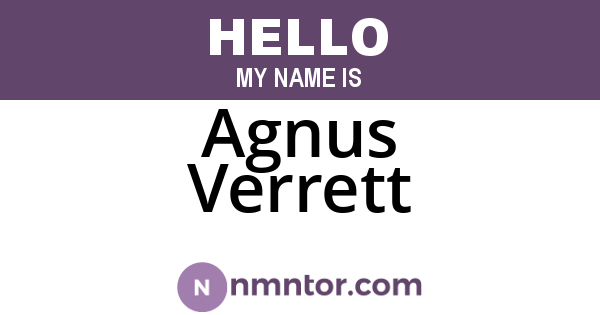 Agnus Verrett