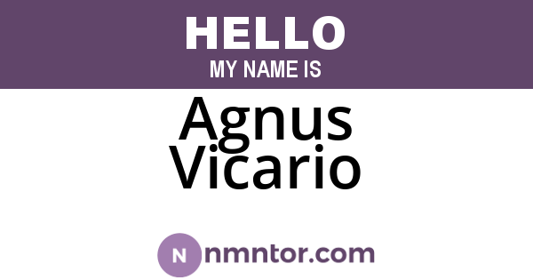 Agnus Vicario
