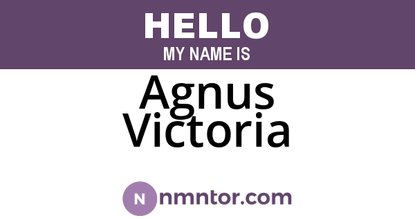 Agnus Victoria