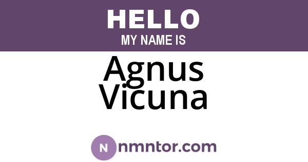 Agnus Vicuna