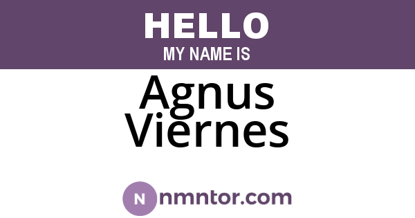 Agnus Viernes