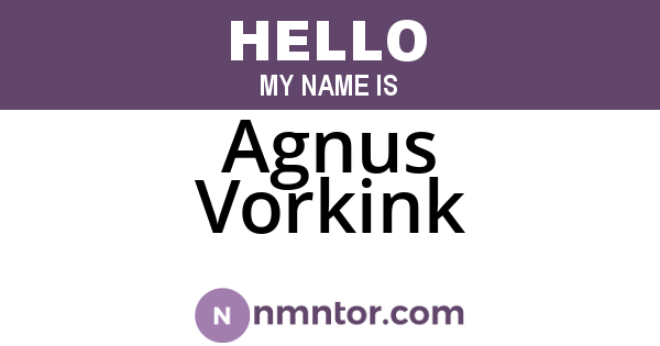 Agnus Vorkink