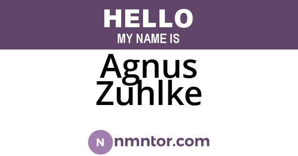 Agnus Zuhlke