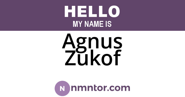 Agnus Zukof